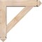 Ekena Millwork Traditional Arts and Crafts Smooth Bracket w/ Offset Brace, Douglas Fir, 5 1/2"W x 24"D x 24"H BKT0604X24X24TRA03SDF - alternate 2